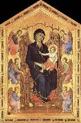 Her Madona and the Nino Entronizados,con six angelical Duccio